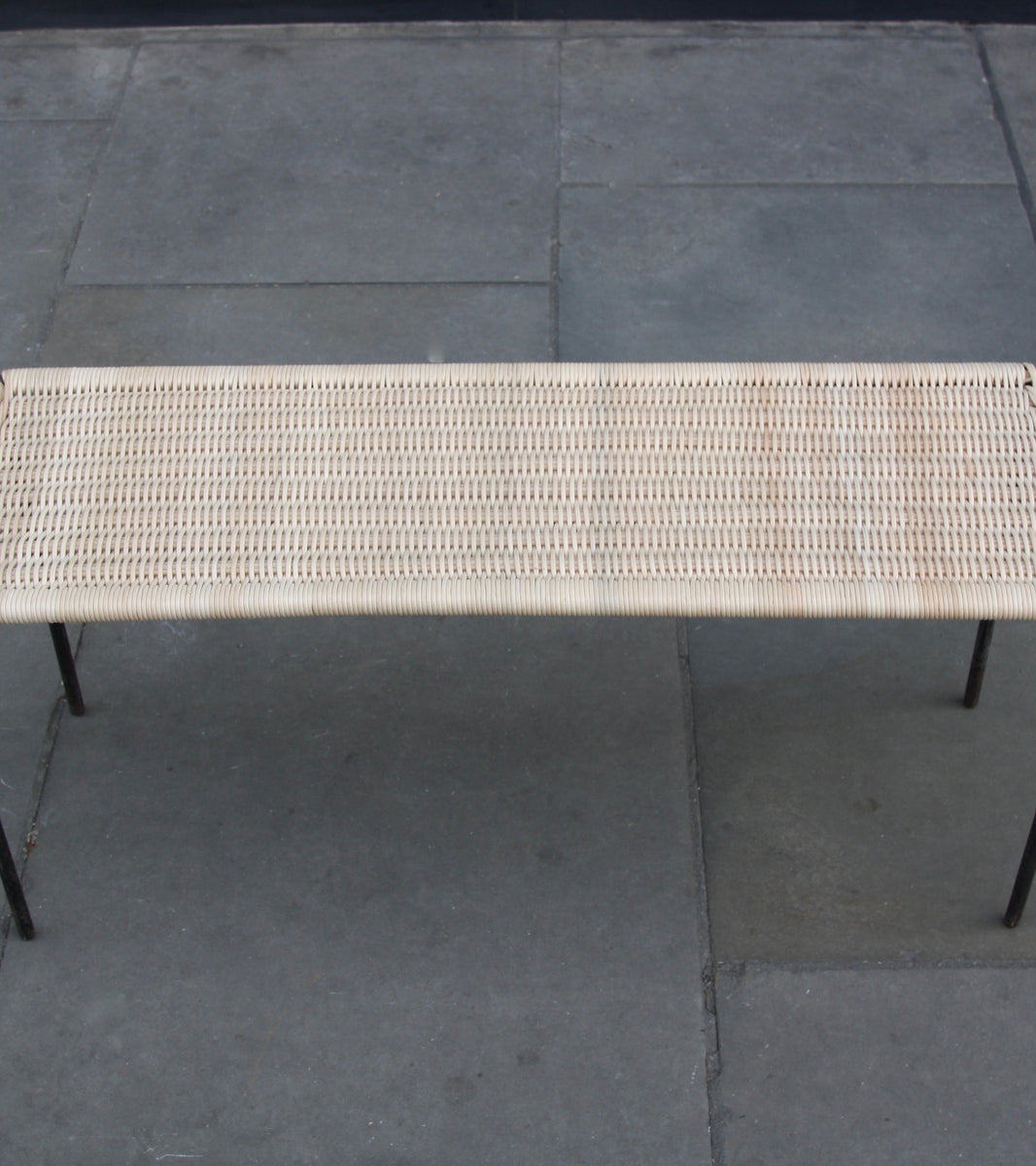 Long Rectangular Wicker Table / Carl Auböck II