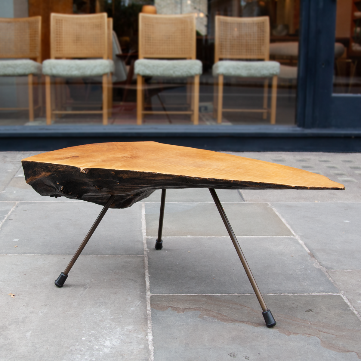 Large Walnut Tree Trunk Table / Carl Auböck II, 1950s