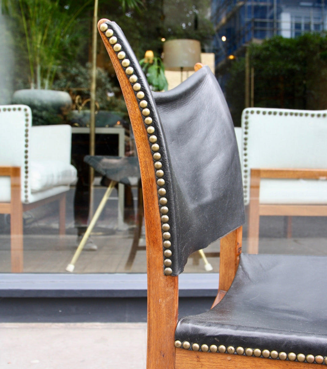 Black Leather Hammock Chair Danish Cabinetmaker Made, C.1930 - Image 14