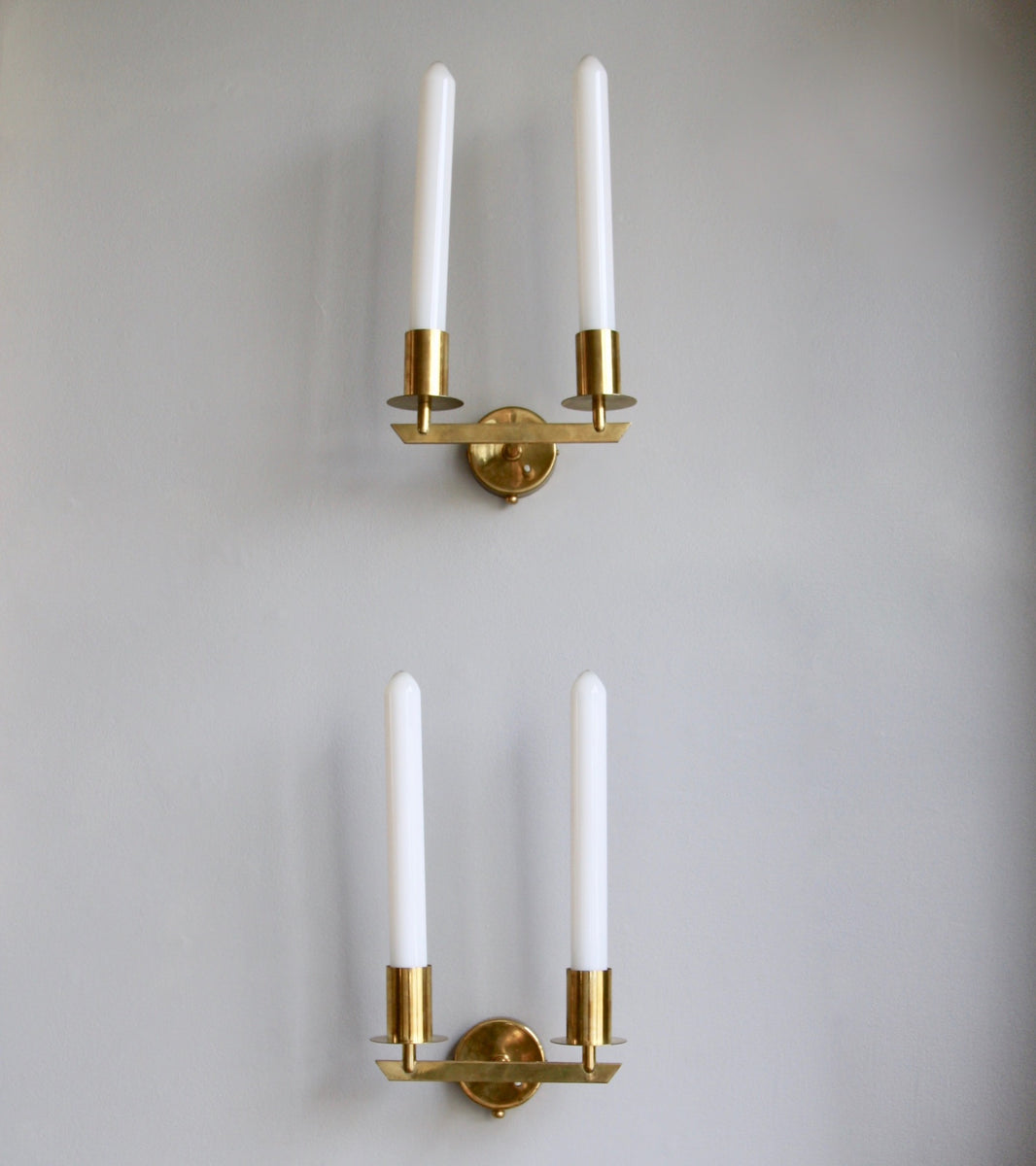 Pair of Brass Wall Sconces Itsu, Finland, C. 1950 - Image 2