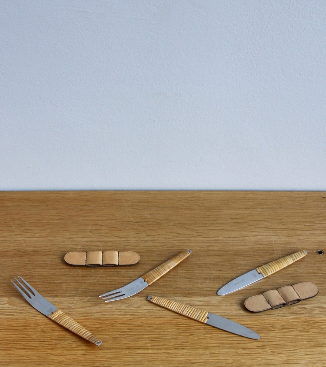 Two Sets of Stainless Steel Knives & Forks, Carl Auböck 