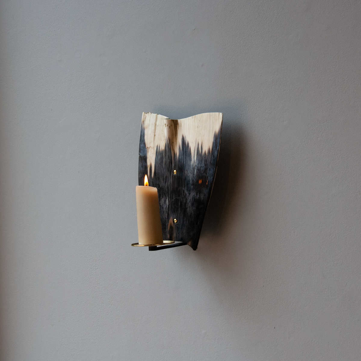 Horn Wall Candle Sconce #7257 / Werkstätte Carl Auböck