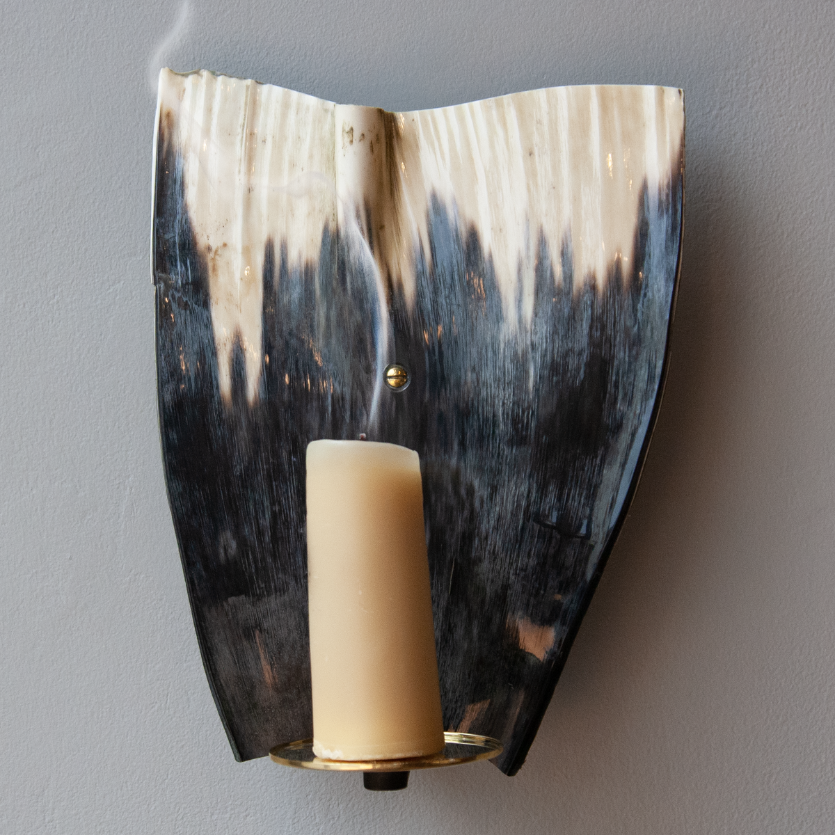 Horn Wall Candle Sconce #7257 / Werkstätte Carl Auböck