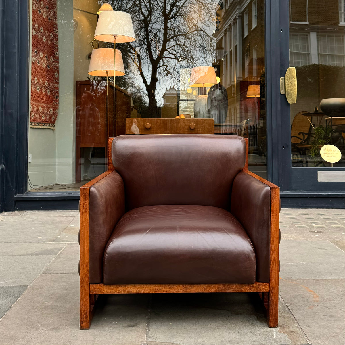 Cubist Armchair/ Zbyněk Hřivnáč for the Hotel Praha/ 1970s