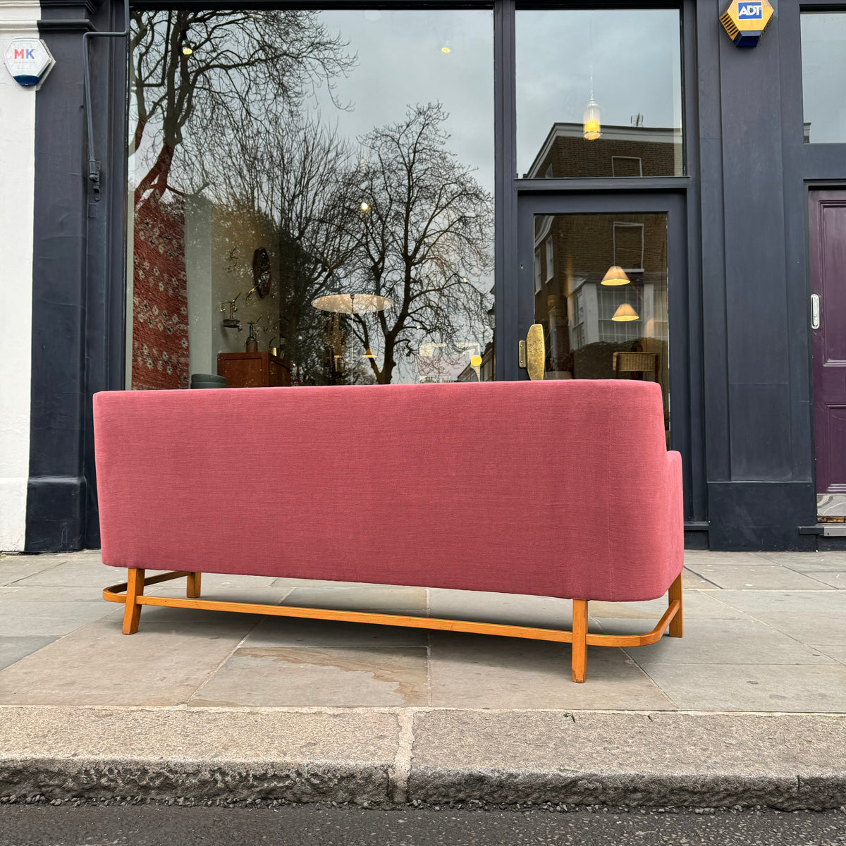 Pale Red Sofa/Peter Hvidt &/ Orla Mølgaard-Nielsen/ Denmark, 1940s Pale Red Sofa/Peter Hvidt &/ Orla Mølgaard-Nielsen/ Denmark, 1940s