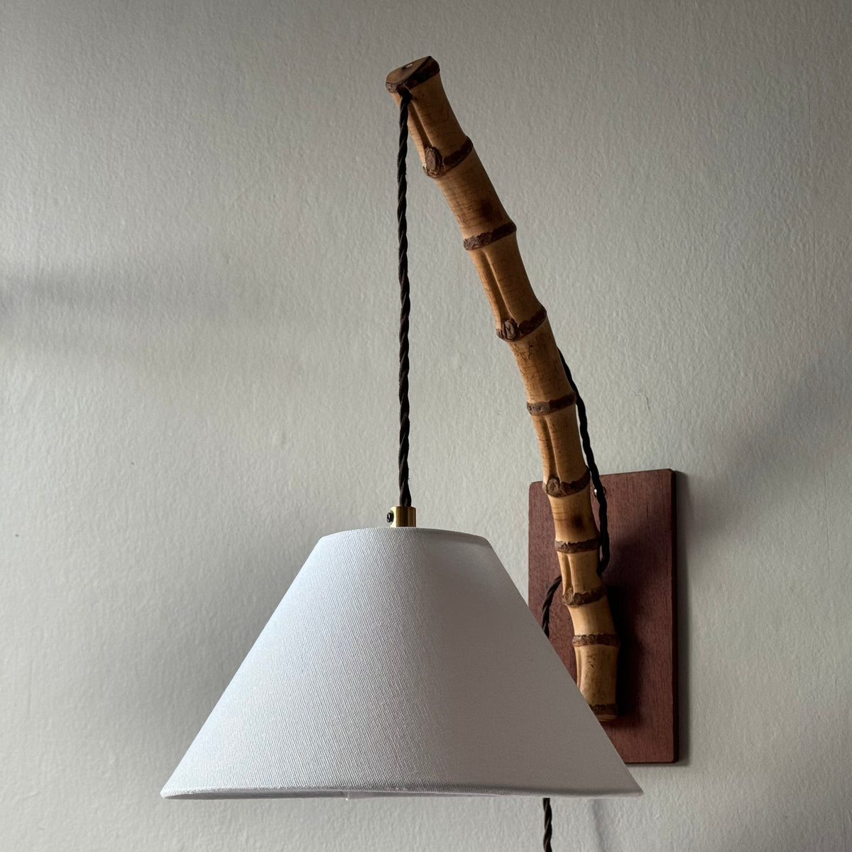 Bamboo Wall Light/ Danish, 1950s