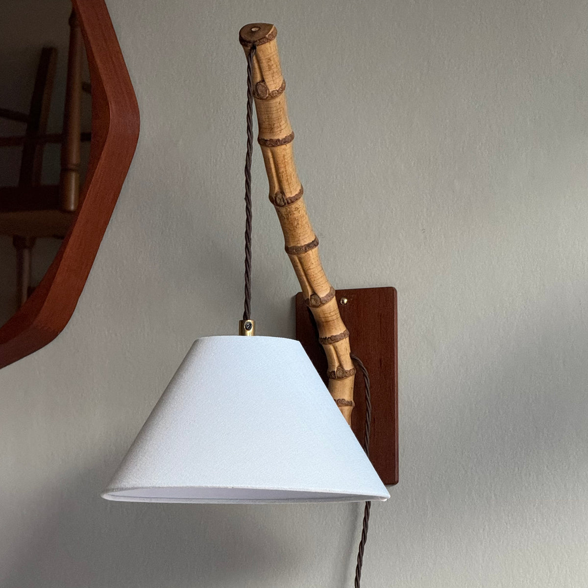 Bamboo Wall Light/ Danish, 1950s