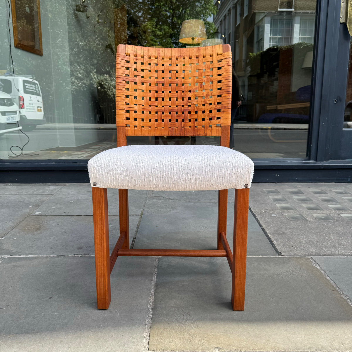 Eight Teak & Leather Chairs/ Carl-Gustaf Hiort af Ornäs, Finland, 1950s