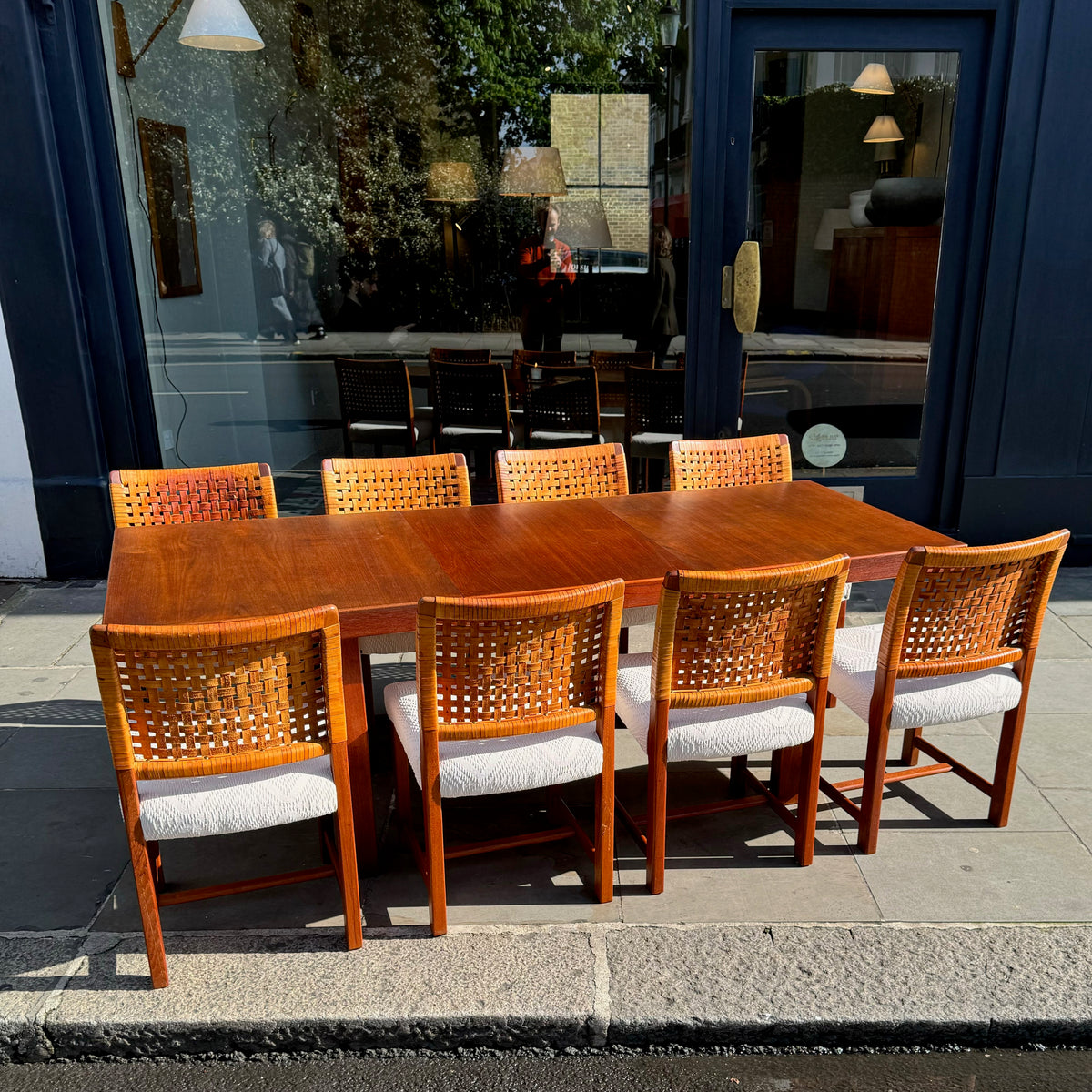 Näyttely Dining Table & Eight Chairs/ Carl-Gustaf Hiort af Ornäs, Finland, 1950s