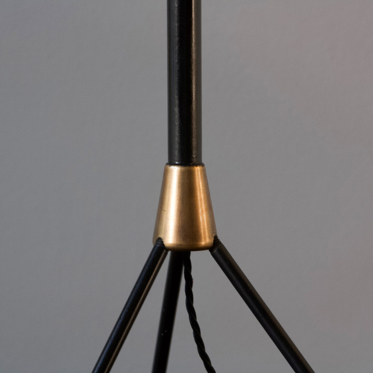 Three Headed Floor Lamp with 'Atomic' Style Base / Danish 1950s