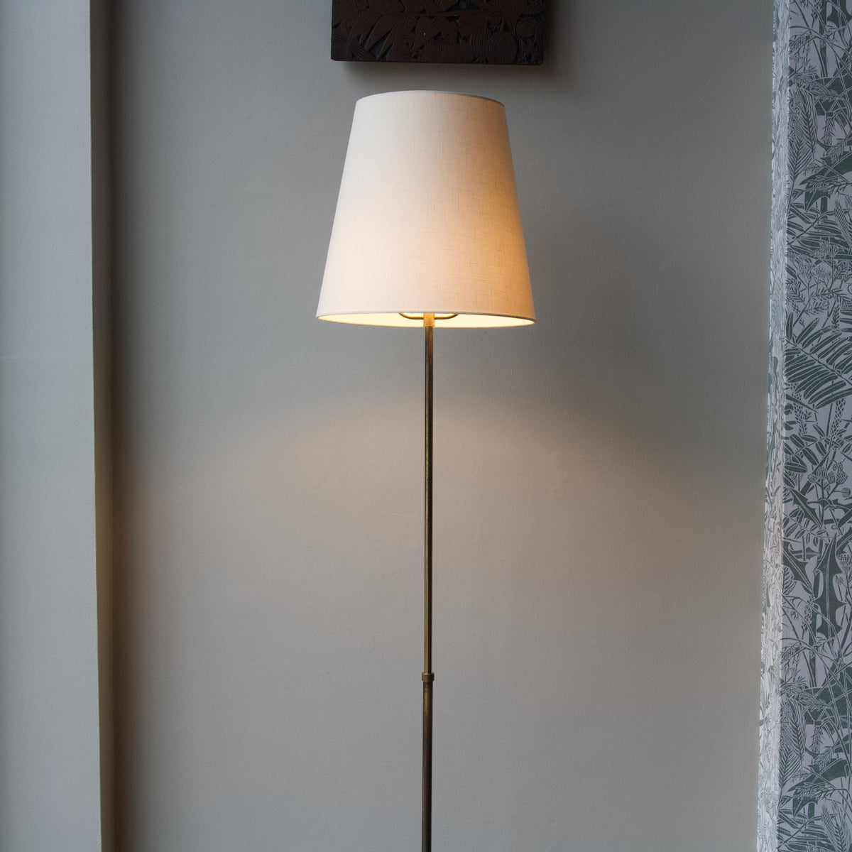 Telescopic Brass Floor Lamp/ Danish, 1940s