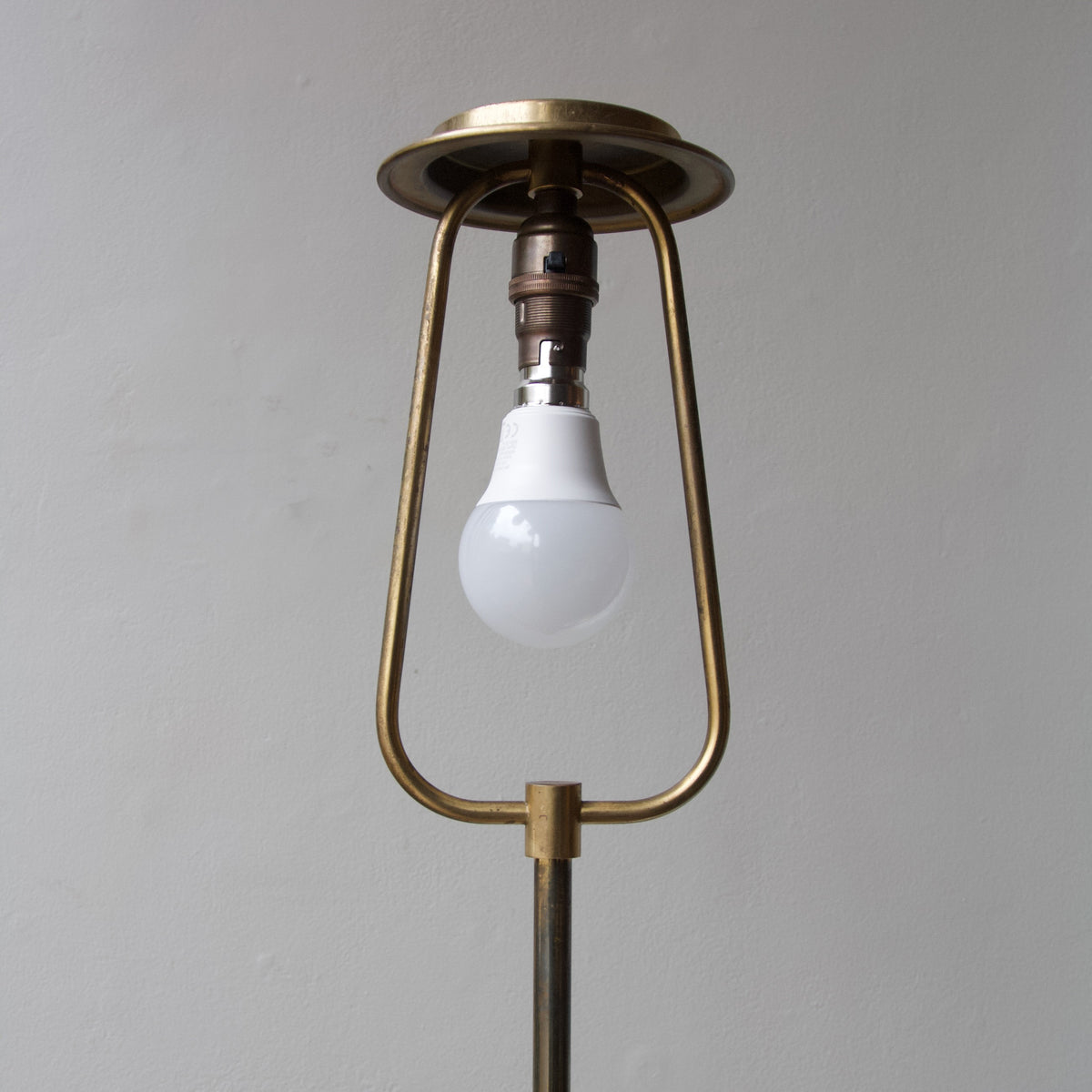 Telescopic Brass Floor Lamp/ Danish, 1940s