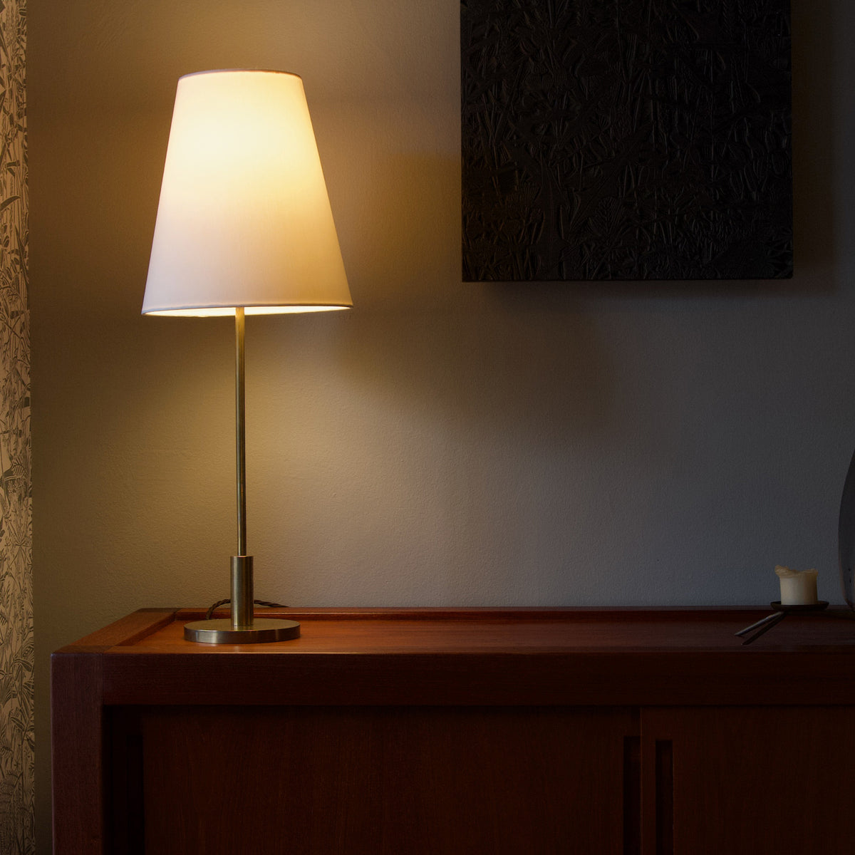 Small Brass Table Lamp/ Danish, 1940s