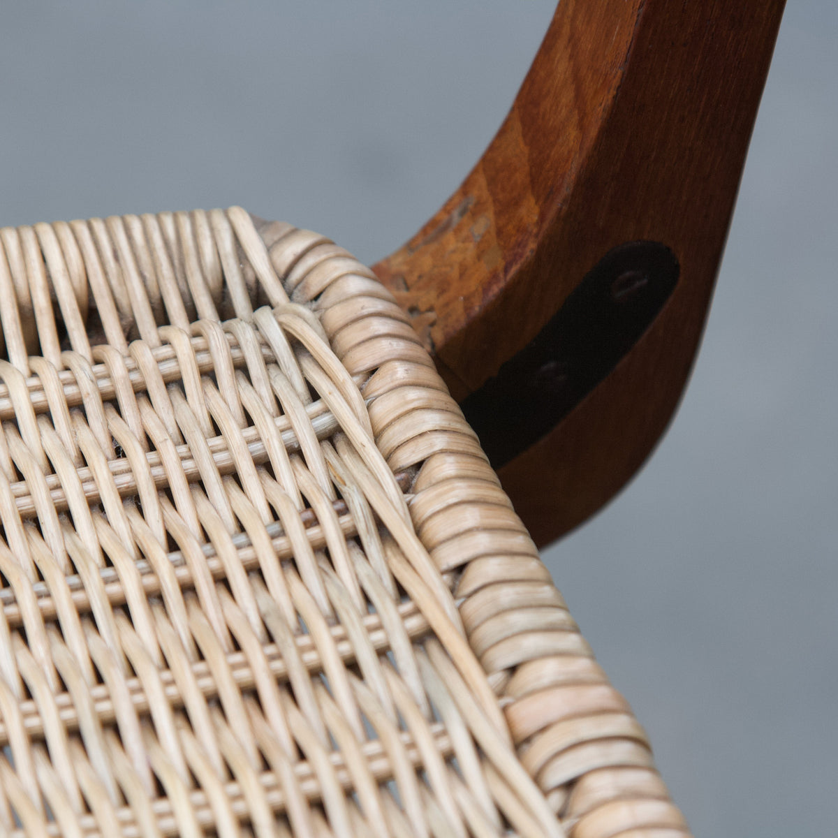 Teak & Wicker Chair/ French, 1950s