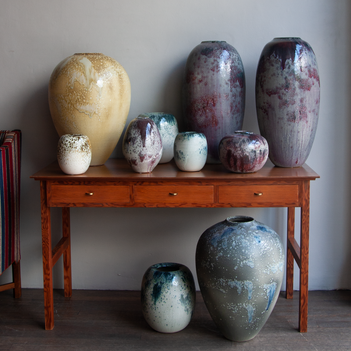 Large Purple Vessel | Heavy Glass