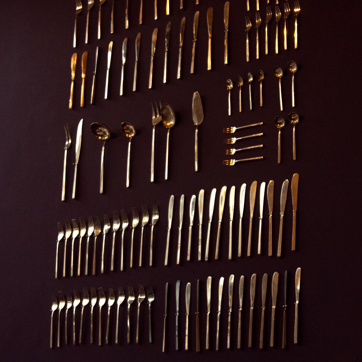127 Piece Brass Cutlery Set / Sigvard Bernadotte
