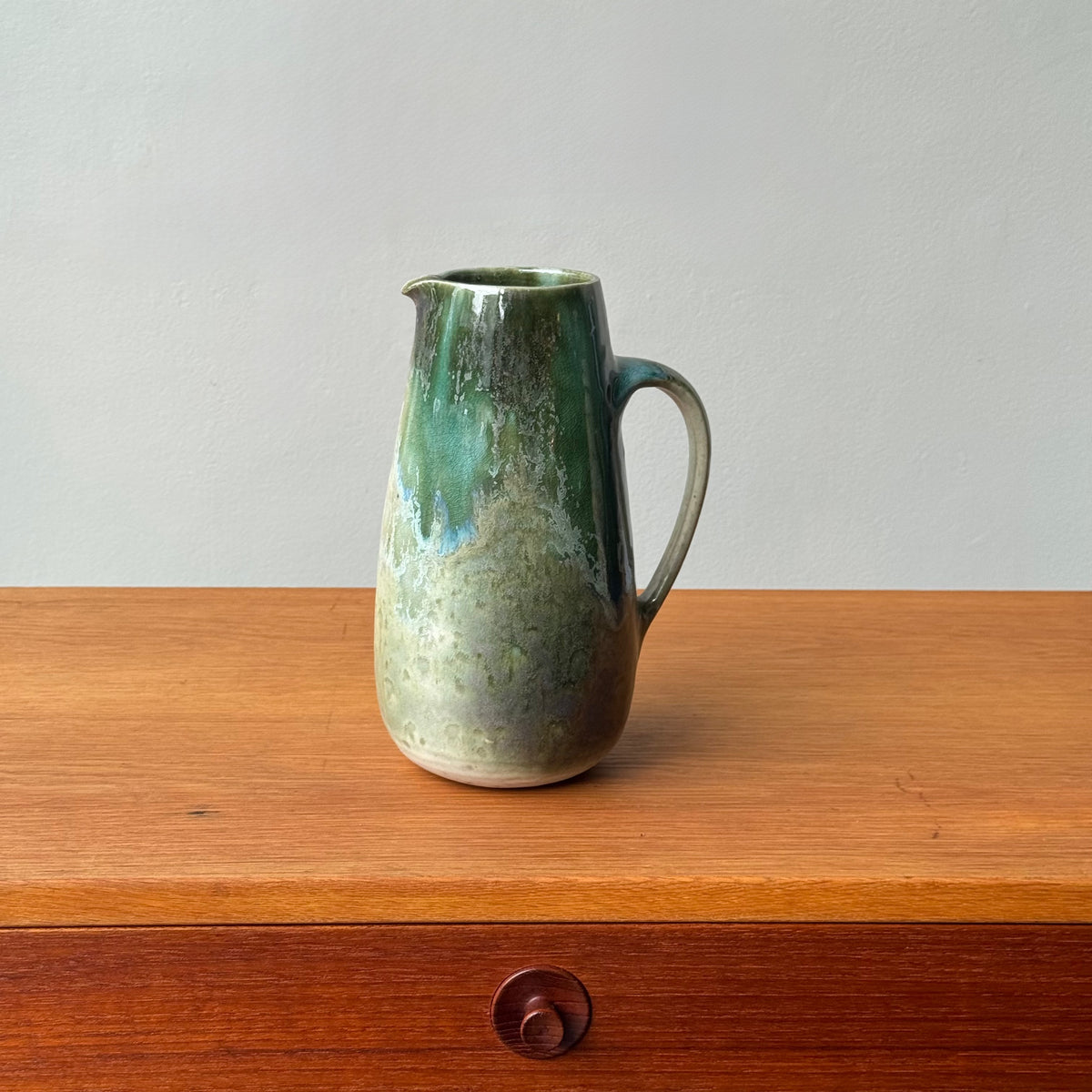 Stoneware Jug/ Green Glaze