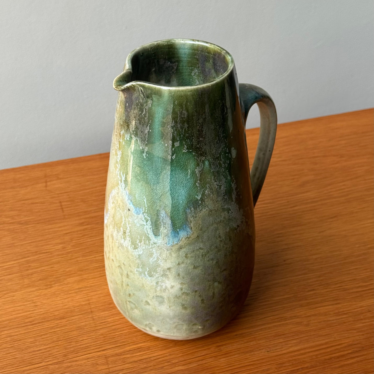 Stoneware Jug/ Green Glaze