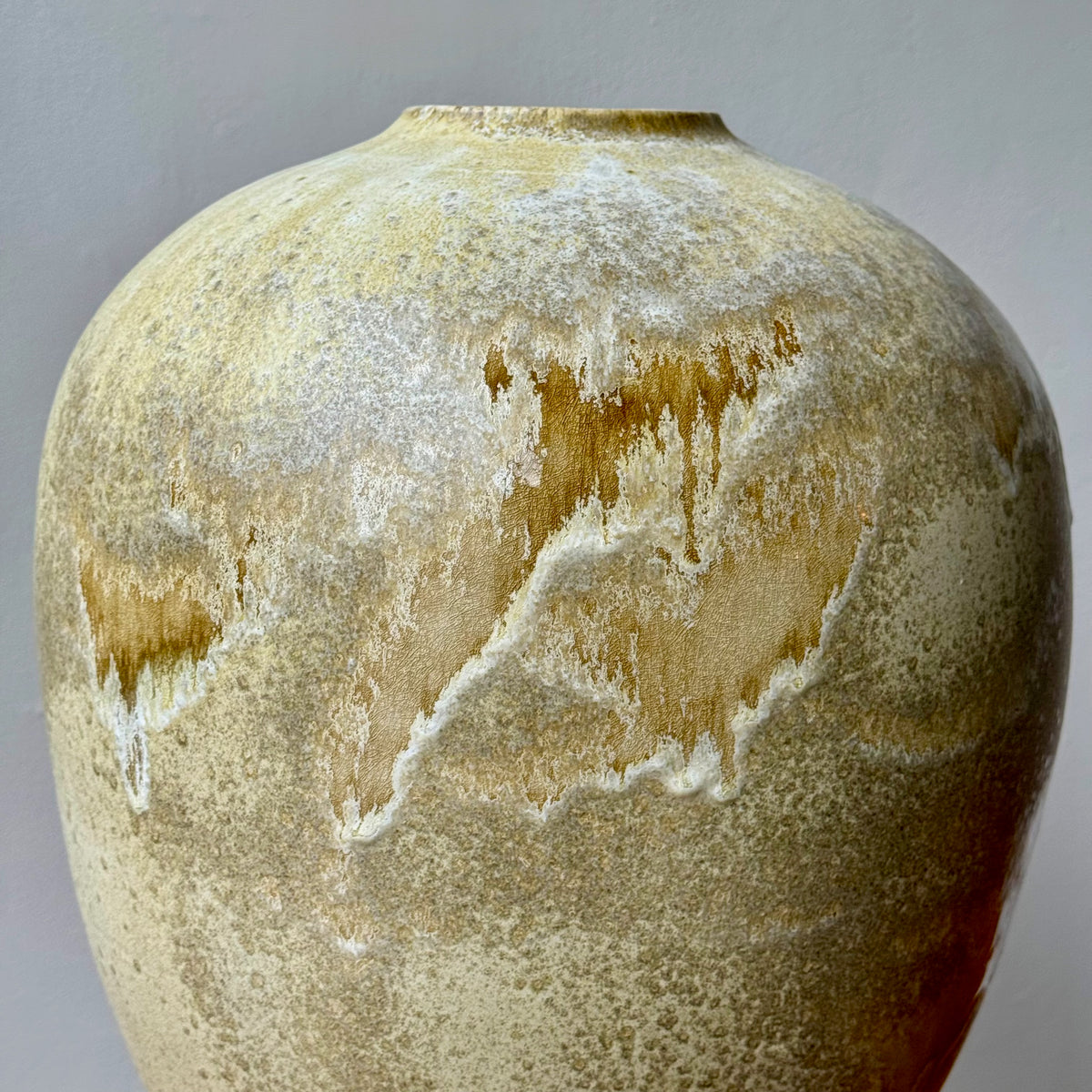 Medium Baluster Vase/ Yellow Glaze