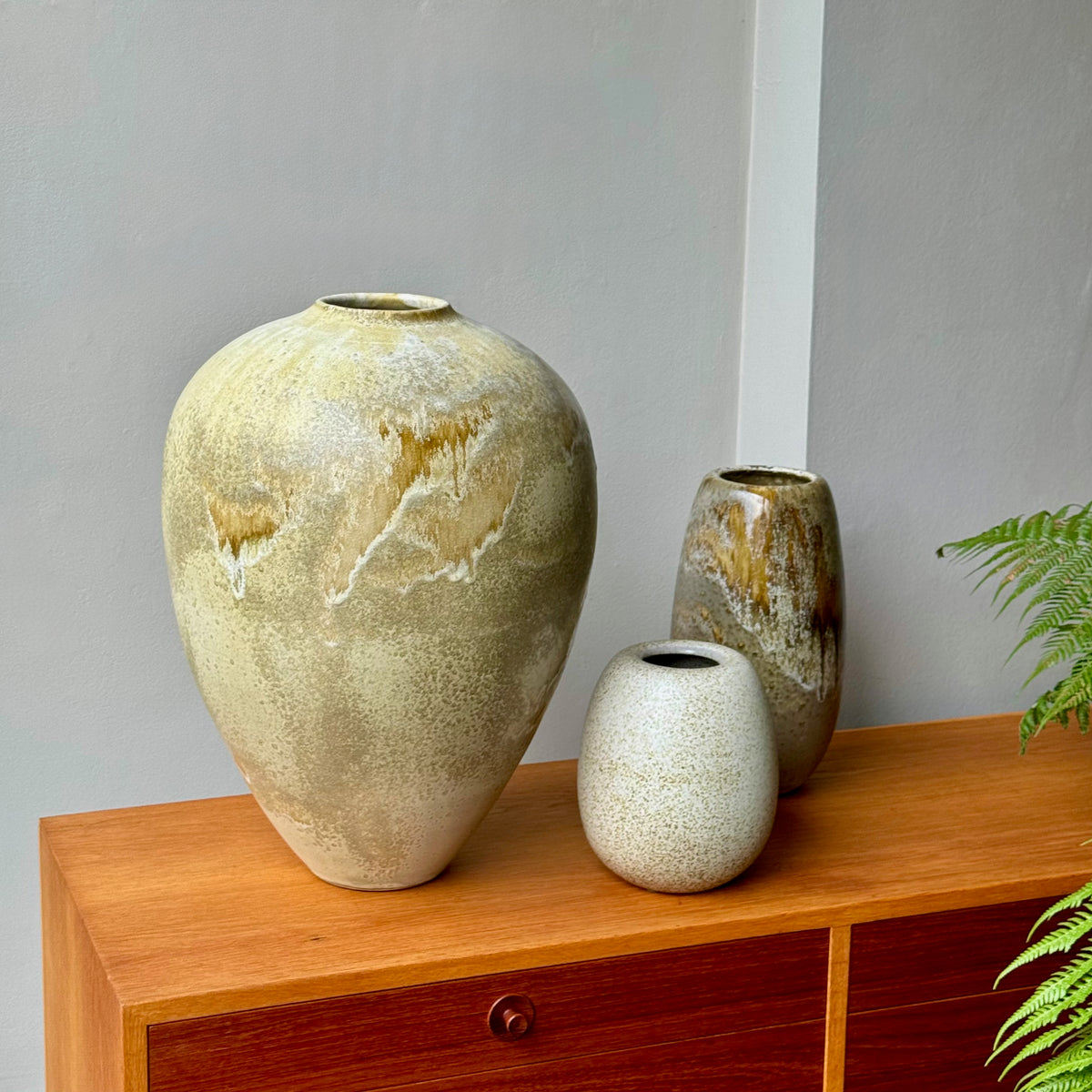 Small Tapered Vase/ Gold Brown