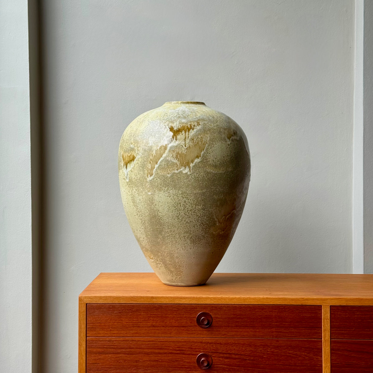 Medium Baluster Vase/ Yellow Glaze