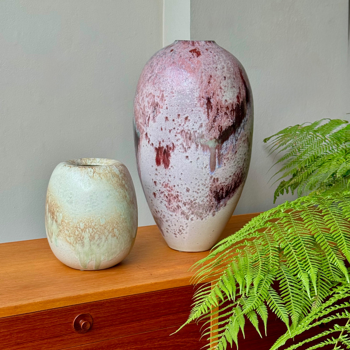 Medium Tapered Vase/ Red Glaze
