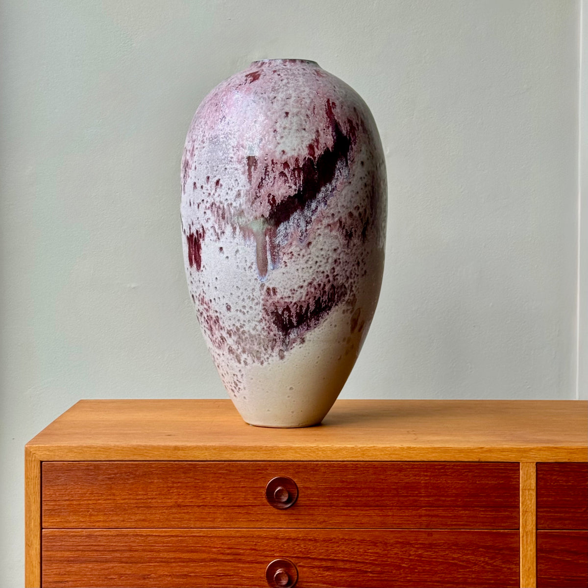 Medium Tapered Vase/ Red Glaze