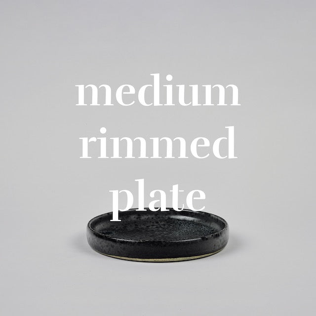 medium rimmed plate