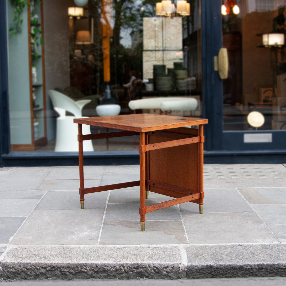 Pine & Brass Rødby Rådhus Desk / Ebbe & Karen Clemmensen, 1953