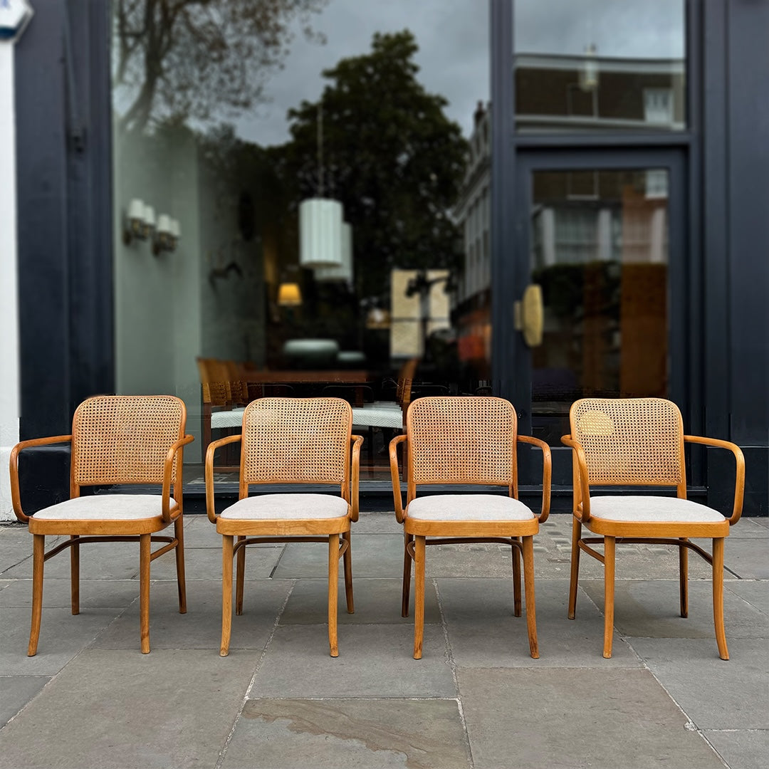 Set of Four No.811 Chairs/ Josef Hoffmann, 1960s