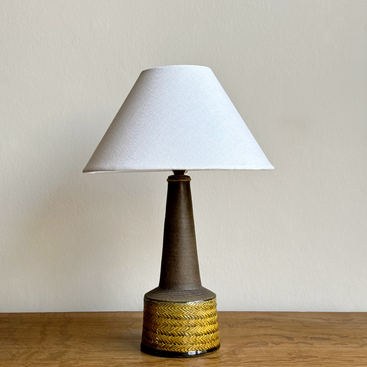 Yellow Stoneware/ Table Lamp #2/ Nils Kähler, Denmark/ 1960s