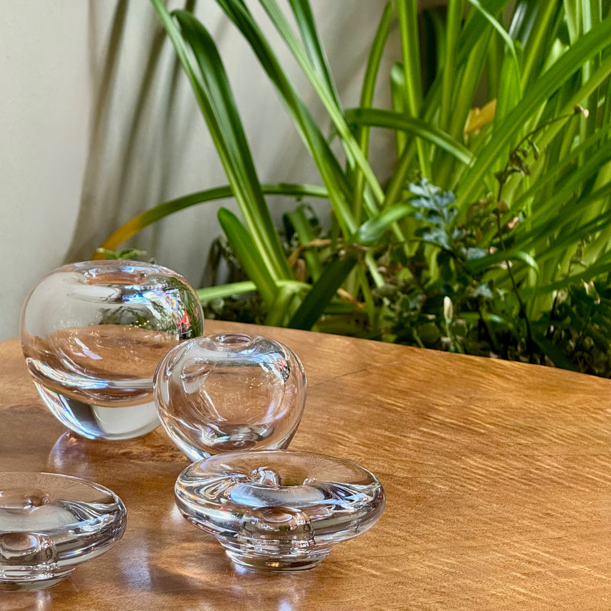 A Pair of Candle Holders/ Orrefors, Sweden