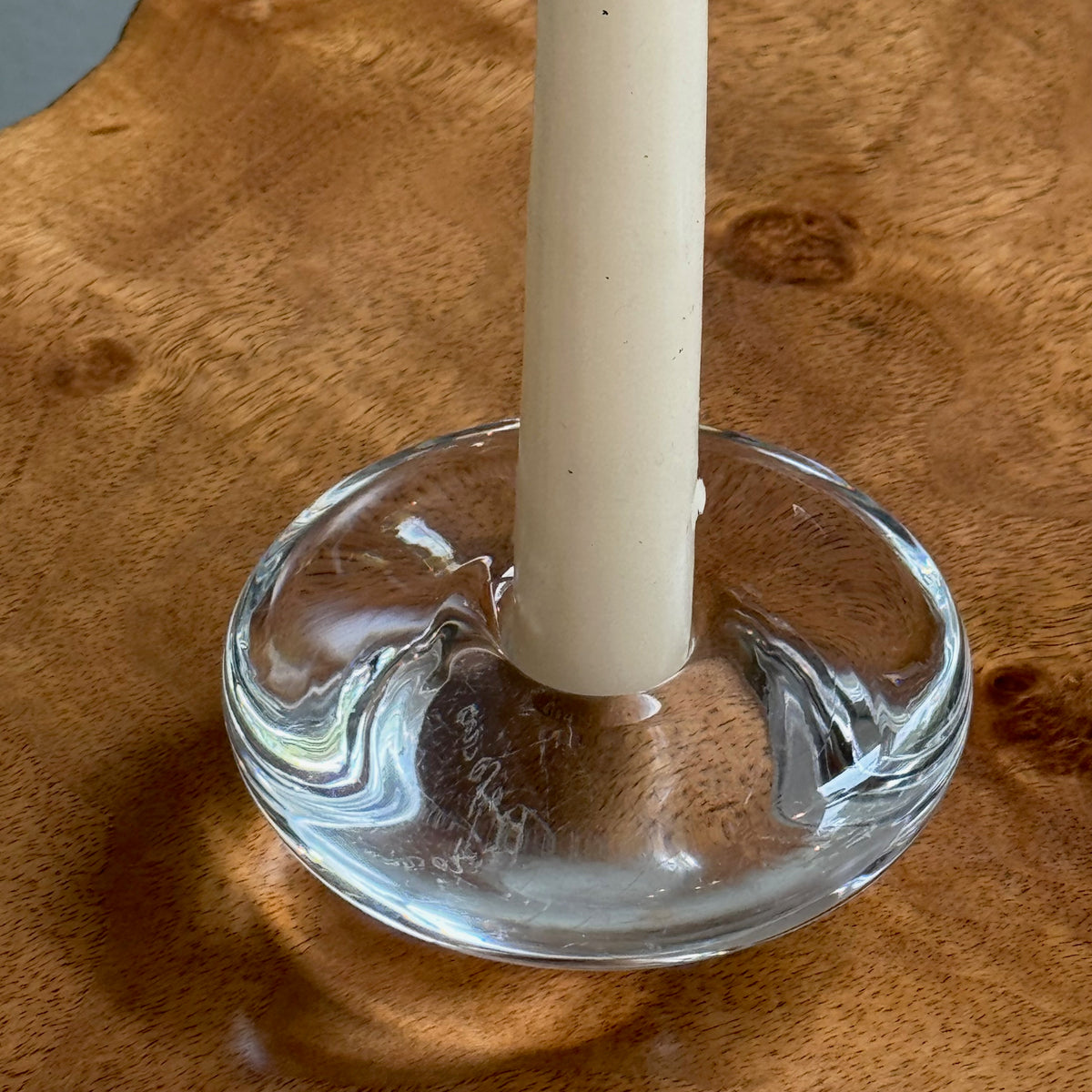 A Pair of Candle Holders/ Orrefors, Sweden