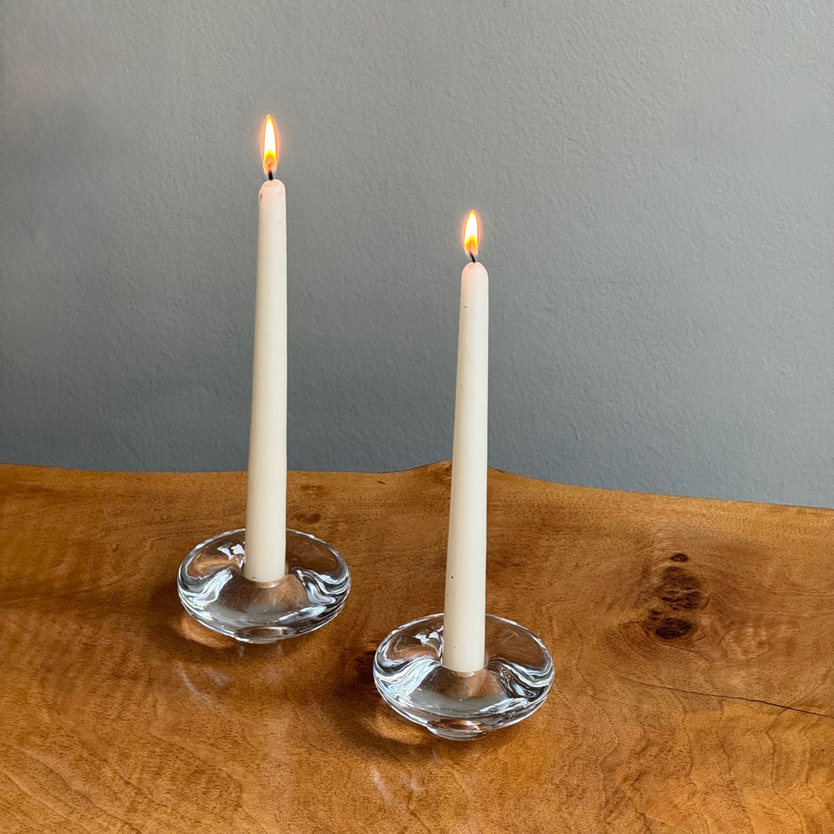 A Pair of Candle Holders/ Orrefors, Sweden