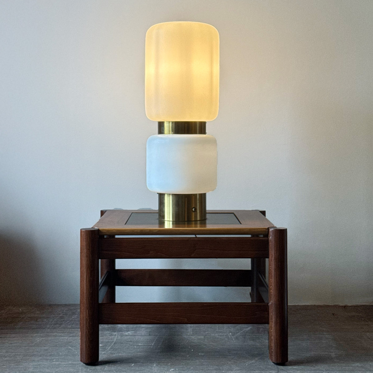 Square Coffee Table and Lamp / Hotel Praha, 1970s