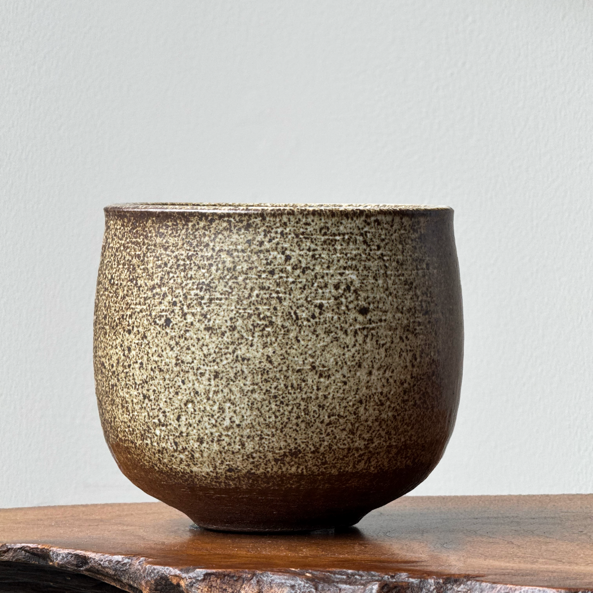 Small Stoneware Planter/ Brown