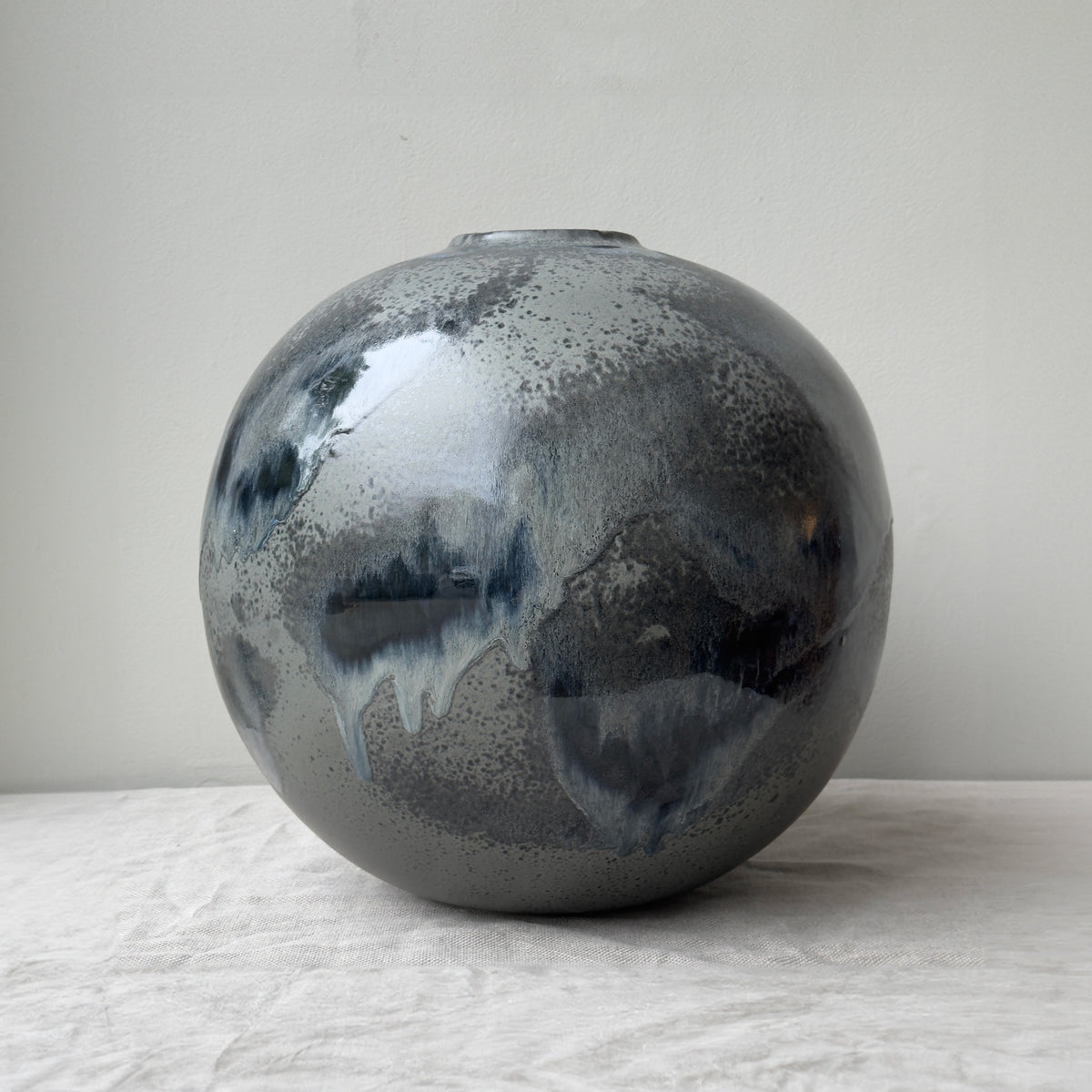 Globe Vase #2/ Black Glaze