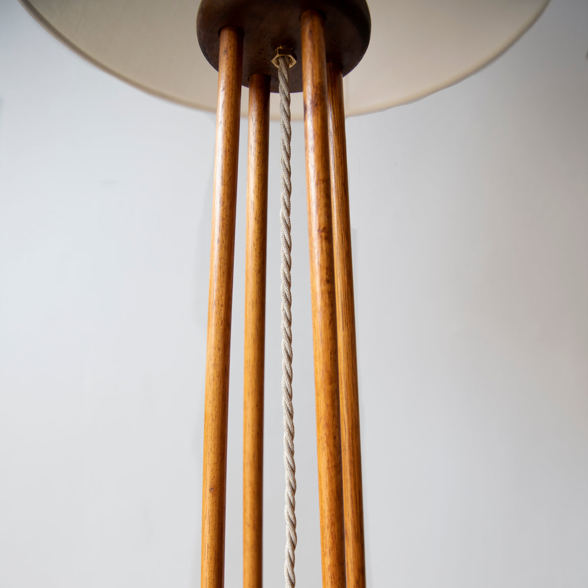 Unique Modernist Wooden Floor Lamp / England, C. 1951