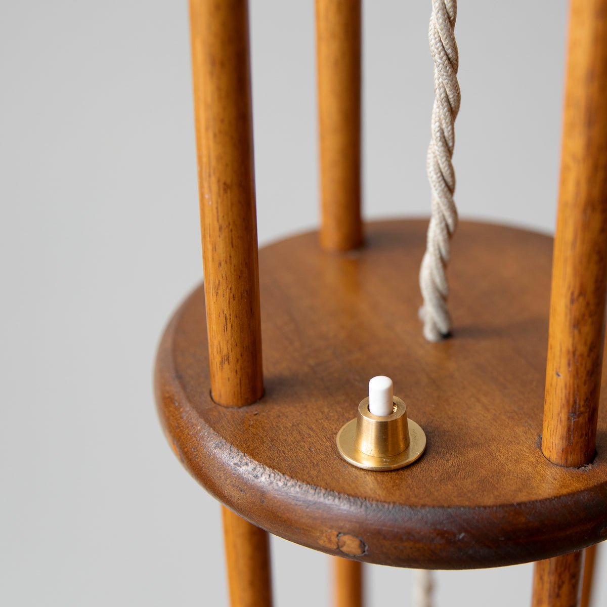 Unique Modernist Wooden Floor Lamp / England, C. 1951