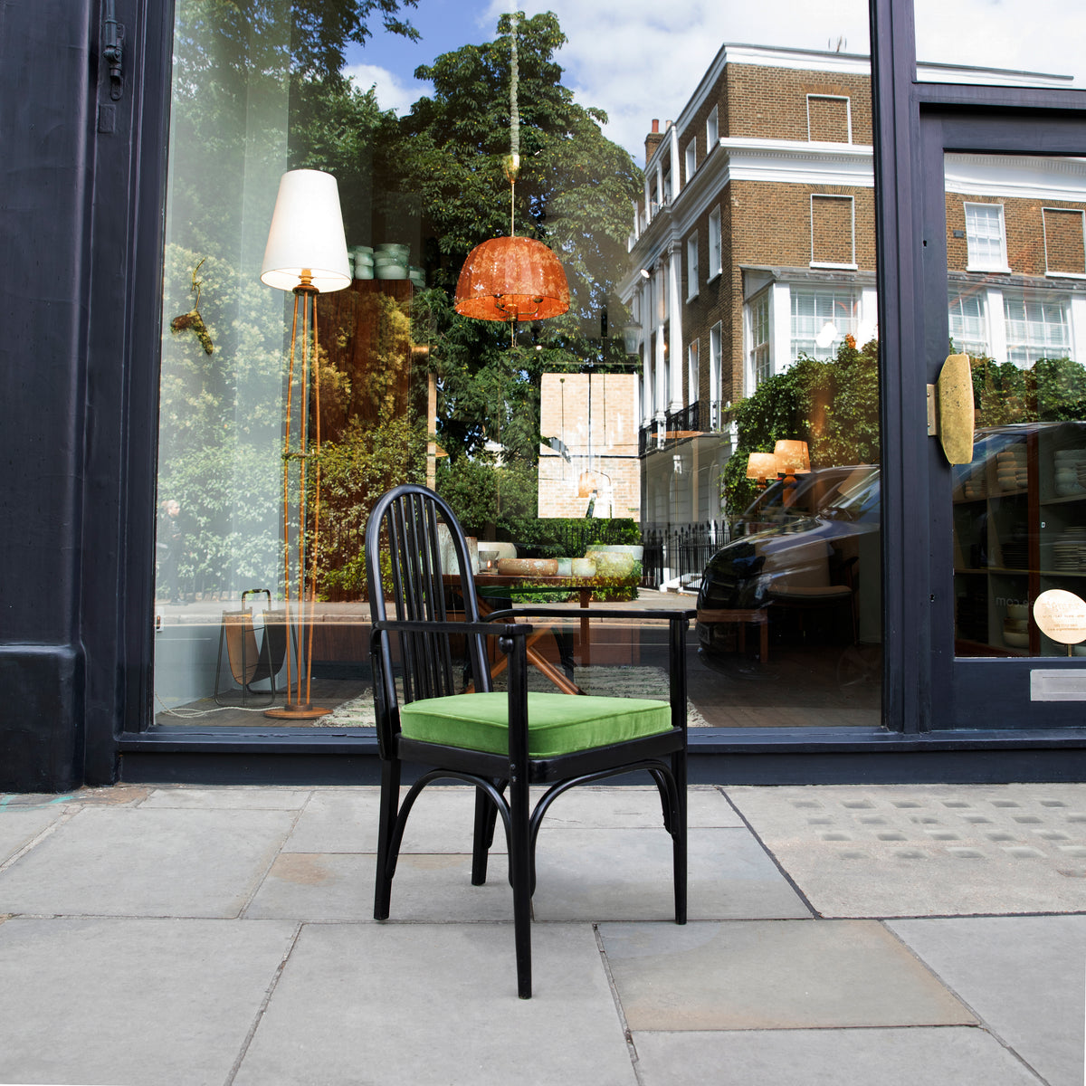 A Pair of Black Lacquered Bentwood Armchairs / J & J Kohn / Circa 1910