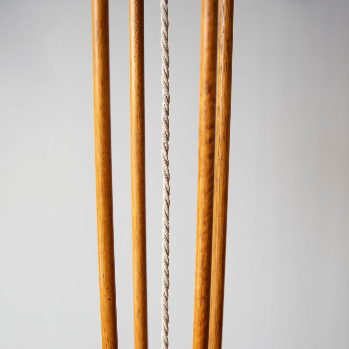 Unique Modernist Wooden Floor Lamp / England, C. 1951