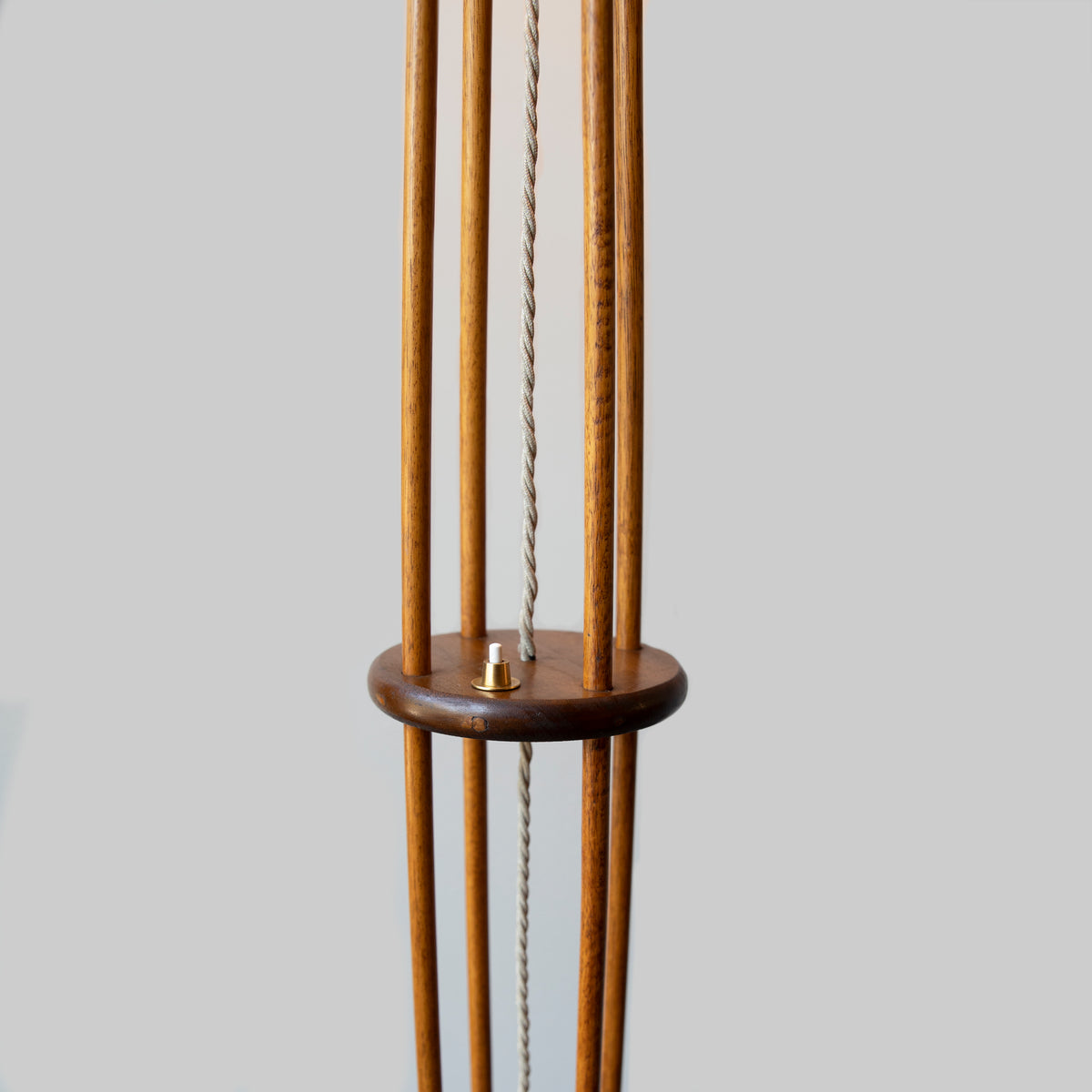 Unique Modernist Wooden Floor Lamp / England, C. 1951