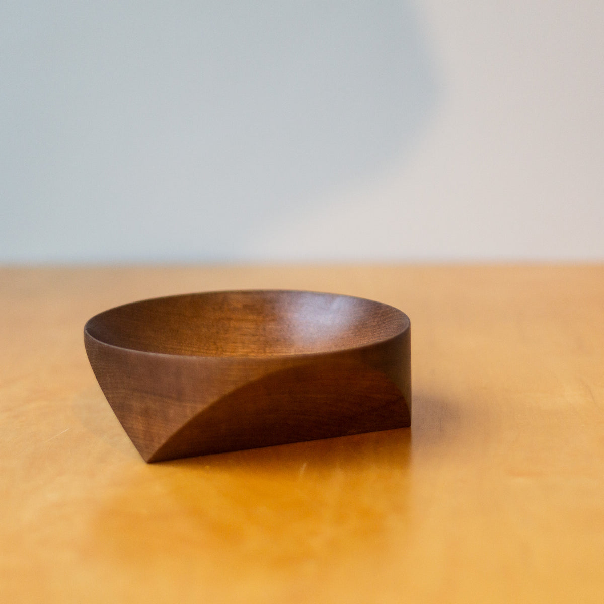 Geometrically Carved Teak Medium Bowl