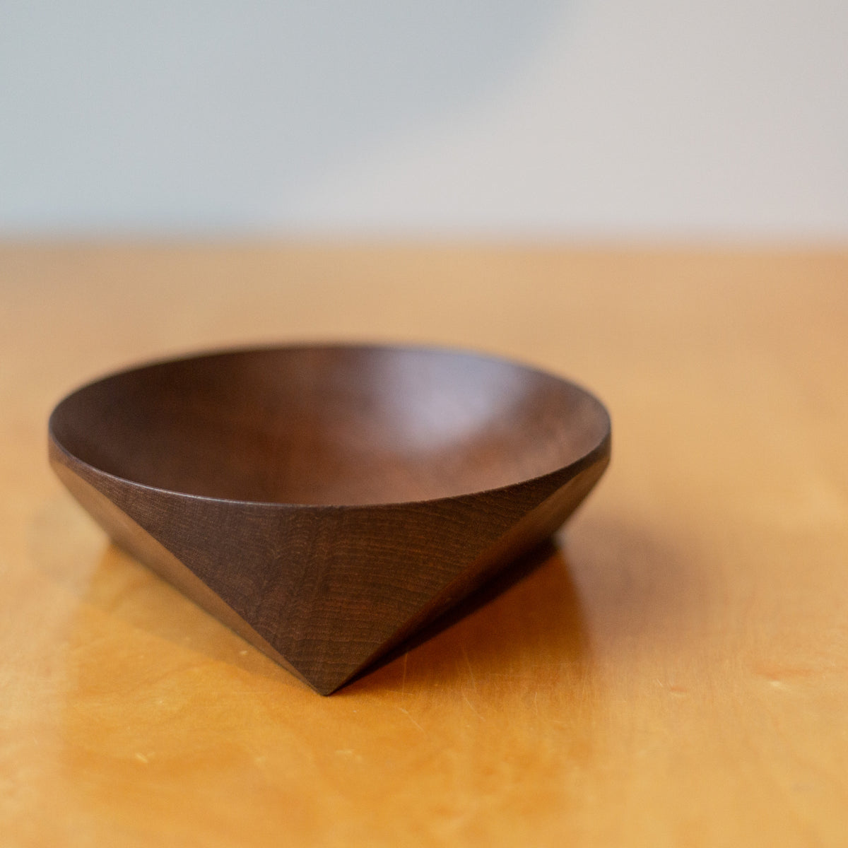 Geometrically Carved Teak Medium Bowl