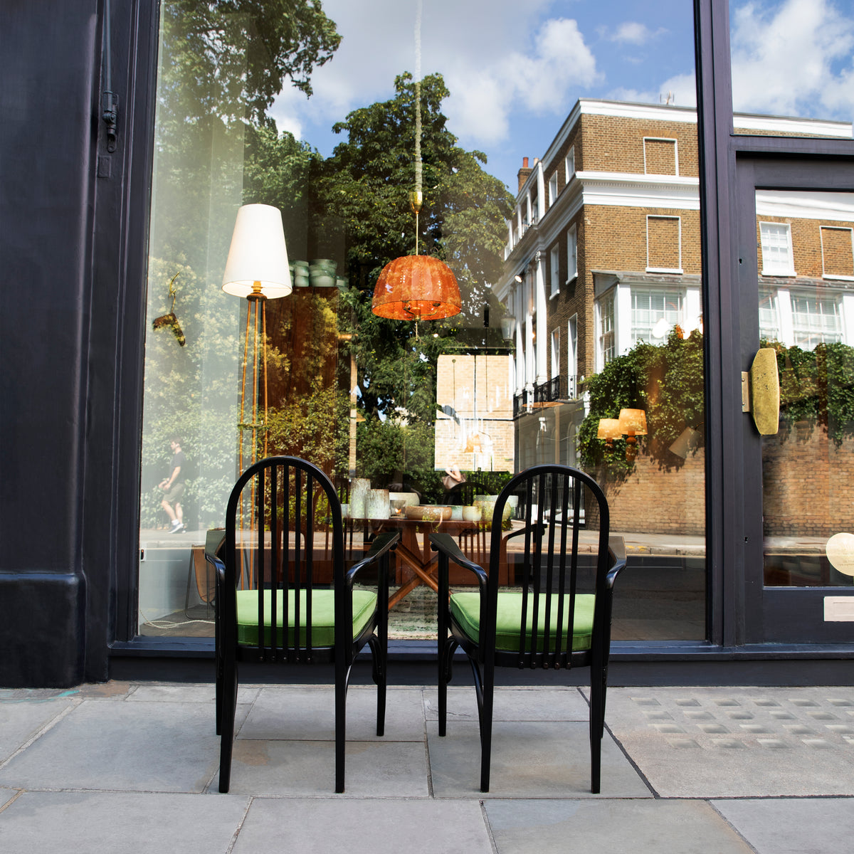 A Pair of Black Lacquered Bentwood Armchairs / J & J Kohn / Circa 1910
