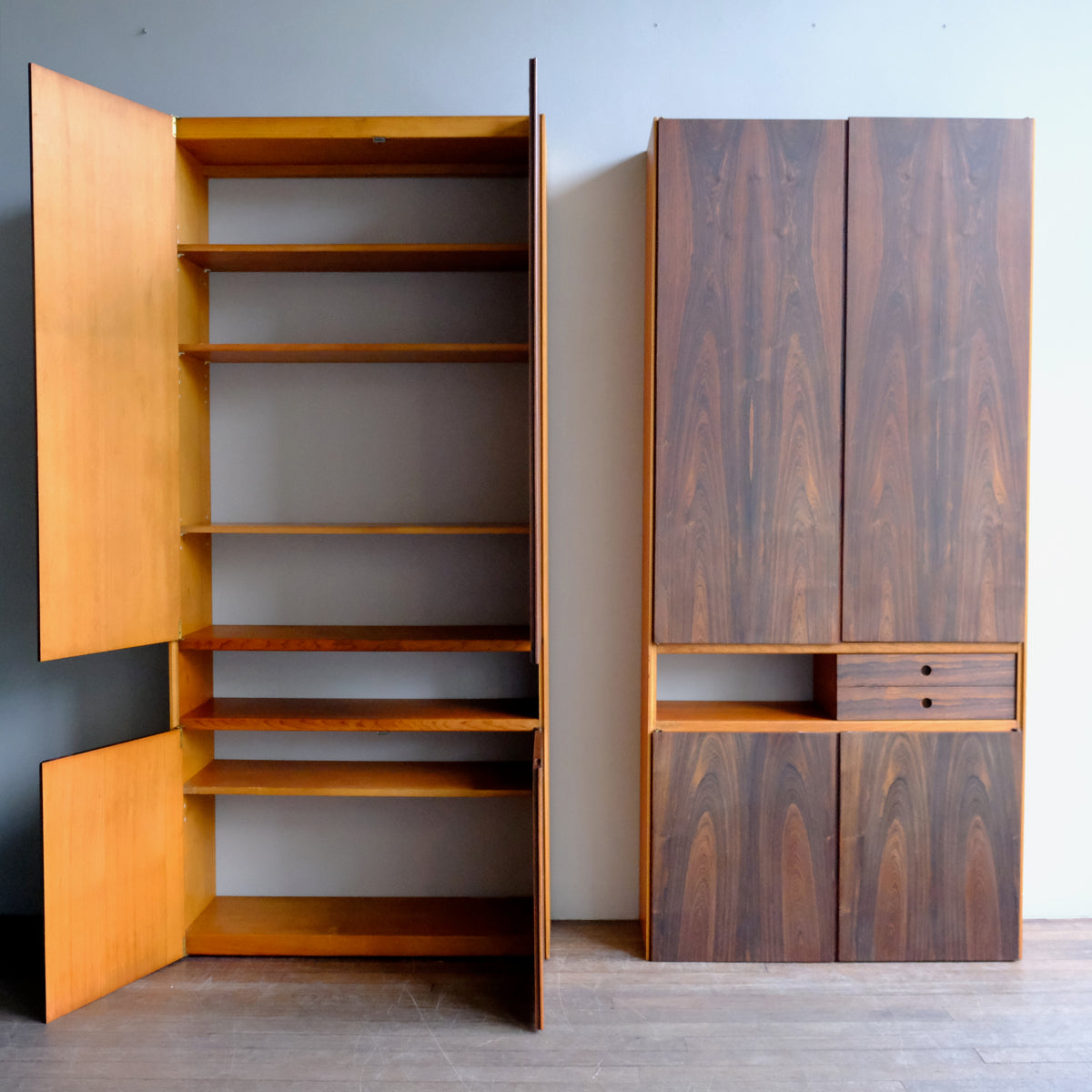 Two Impressive Wall Mounted Cabinets / Denmark, C. 1960