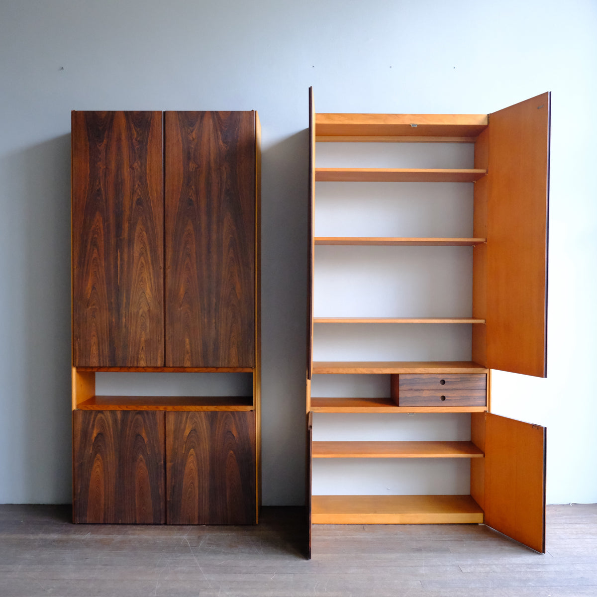 Two Impressive Wall Mounted Cabinets / Denmark, C. 1960