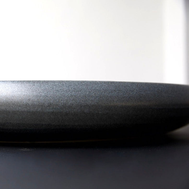Massive Shallow Bowl / Black & White Glaze