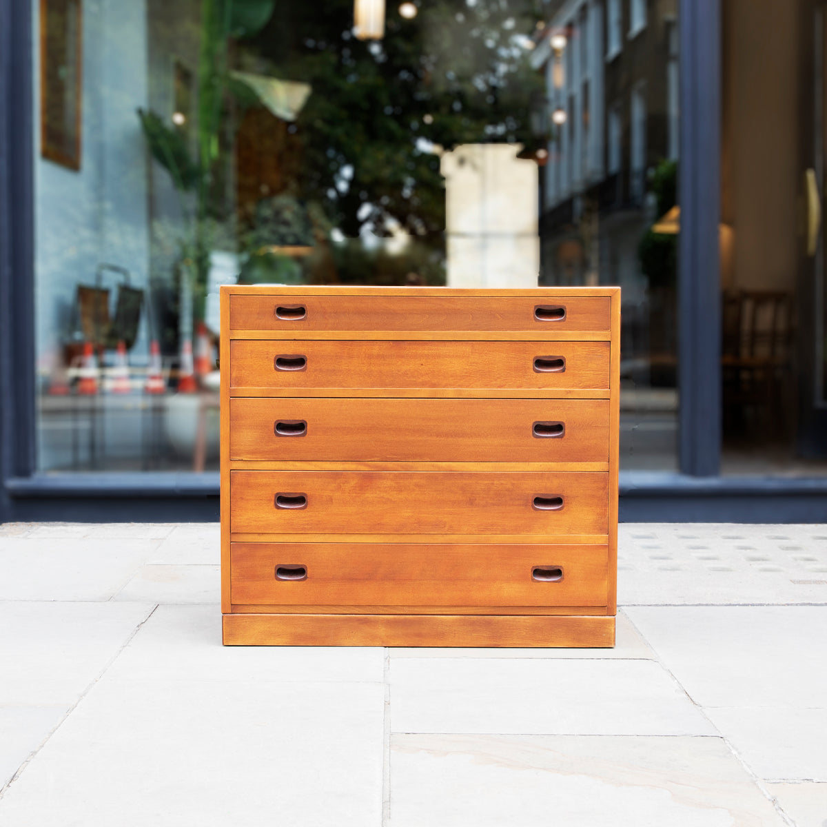 Elegant Beech Chest Of Drawers / Tove & Edvard Kindt-Larsen