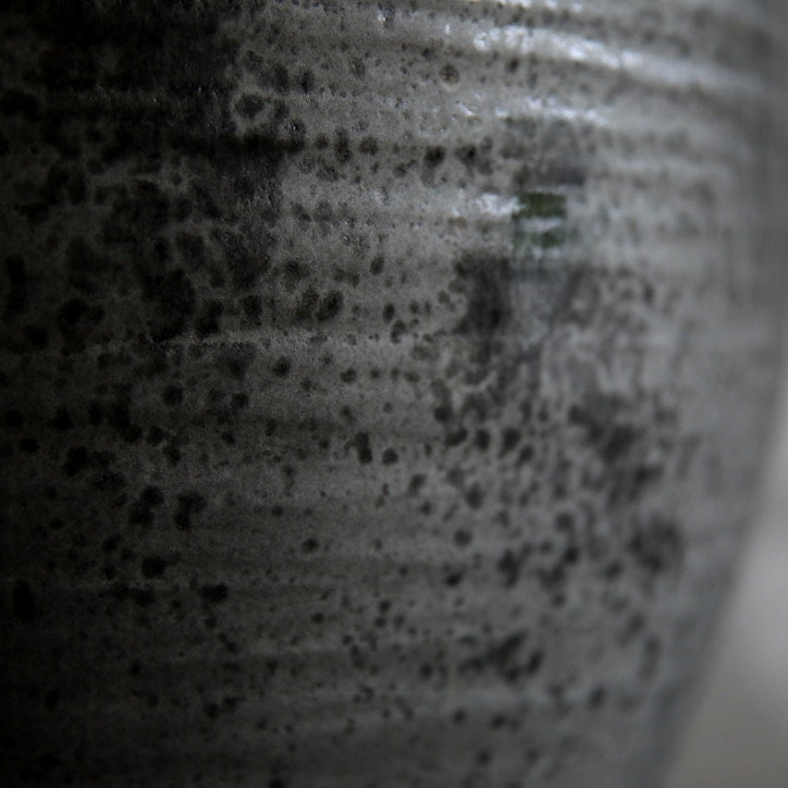 Textured Large Baluster Shaped Urn / Granite Glaze